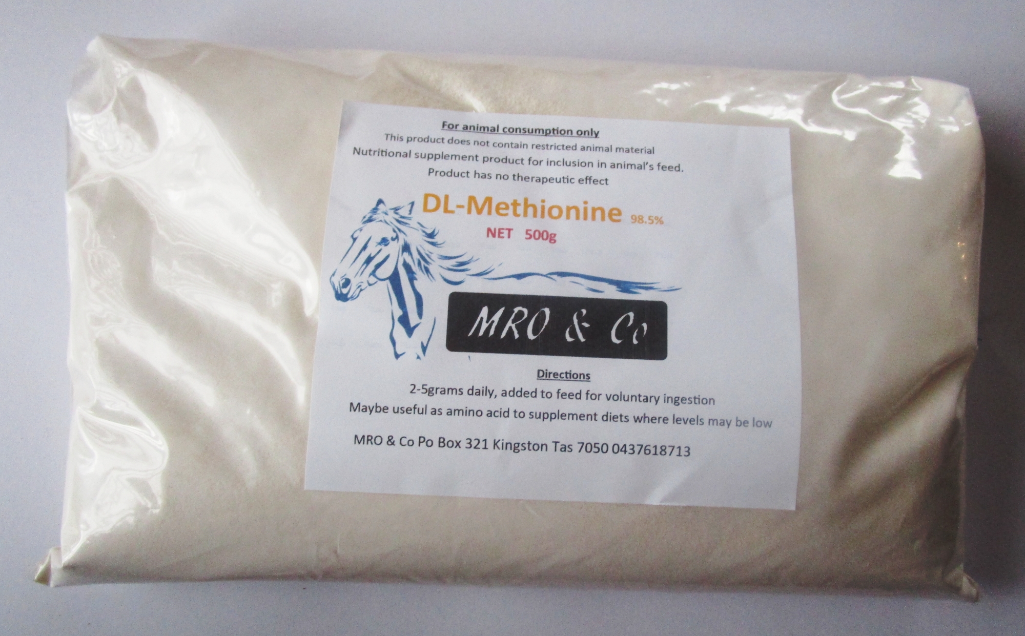 Methionine Animal feed grade 1kg